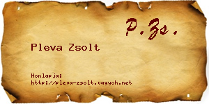 Pleva Zsolt névjegykártya